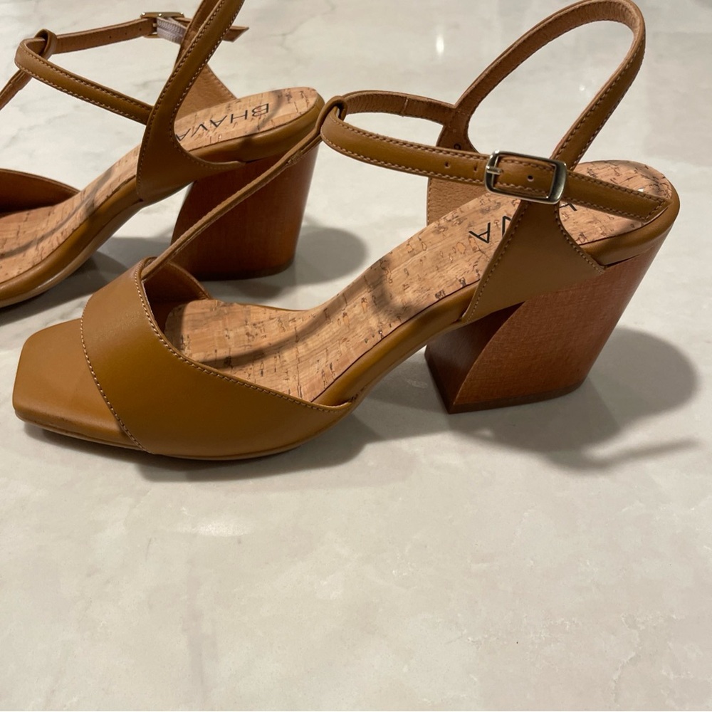 Bhava IMANI WEDGE SANDAL, Natural Color, Size 39 (US 8.5 - 9) - New, summer,
